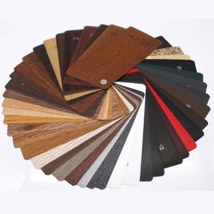 China Factory 70mm Holzfarbe PVC-Profil mit laminiertem