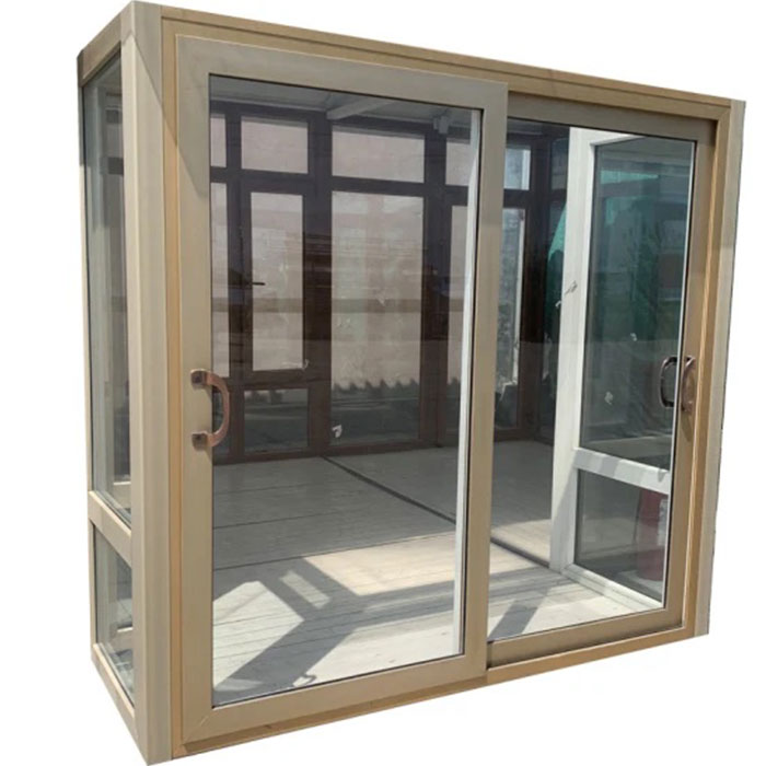 Außen-Innenflügel-Schiebe-Glas-PVC-Tür