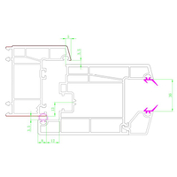 Umweltfreundliches PVC-Flügel-Fenster-Vinyl-Profil