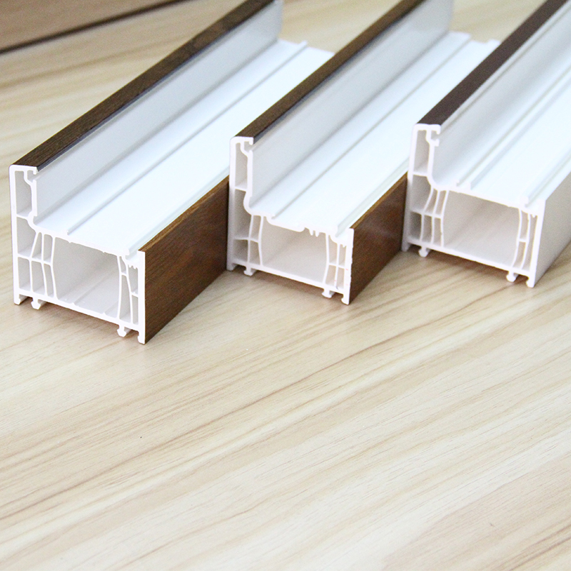 Holzfarbe PVC-Profile Golden Oak Laminated Foil UPVC-Fensterprofile Kunststofffenster und -tür